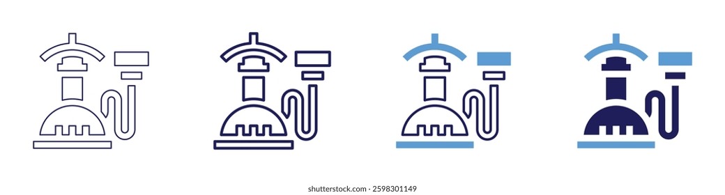 Cleaning air purifiers icon in 4 different styles. Thin Line, Line, Bold Line, Duotone. Duotone style. Editable stroke.