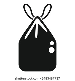 Cleaning bag of trash icon simple vector. Clean urban. General packing