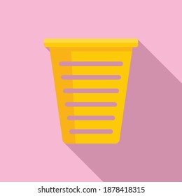 Icono de la canasta de limpieza. Ilustración plana del icono del vector de la cesta de limpieza para el diseño web