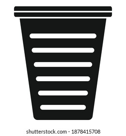 Cleaning basket icon. Simple illustration of cleaning basket vector icon for web design isolated on white background