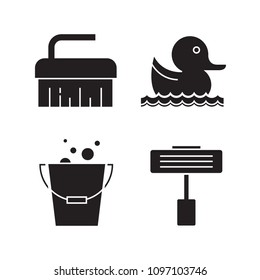 cleaning and bathroom icons set