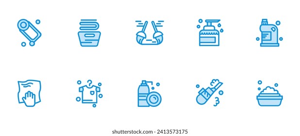 Cleaning Blue Color icon Pack cleaning	
