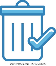 Cleaning Blue Icon - Single Icon, Vector