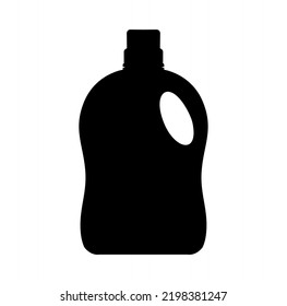 cleaning bottle,  detergent, fabric softener black vector