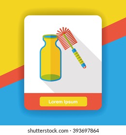 cleaning bottle flat icon