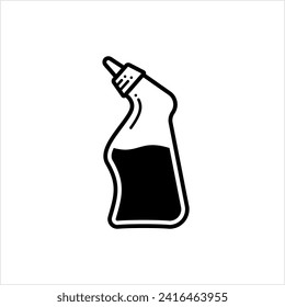 Icono de la botella de limpieza, Icono del contenedor de limpieza Ilustración de arte