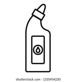 Cleaning bottle icon. Outline cleaning bottle vector icon for web design isolated on white background