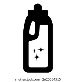 cleaning bottle icon, simple flat style, illustration, logo sign symbol pictogram template, for ui or ux isolated on white for mobile app, editable
