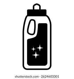 cleaning bottle icon, simple flat style, illustration, logo sign symbol pictogram template, for ui or ux isolated on white for mobile app, editable