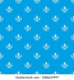 Cleaning bottle pattern vector seamless blue repeat for any use