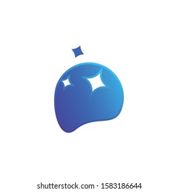 Cleaning Bright paint artistic icon design.