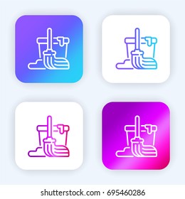 Cleaning bright purple and blue gradient app icon
