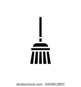 Cleaning Broom Filled Icon Vector Illustration