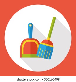 cleaning Broom flat icon