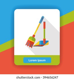 cleaning Broom flat icon