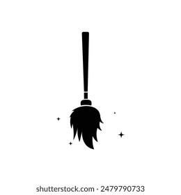 Cleaning Broom Icon Vector Design.