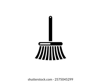 Cleaning broom icon vector design, Minimalist Cleaning Broom Vector Icon for Hygiene and Maintenance Graphics