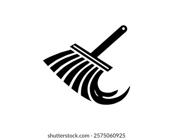 Cleaning Broom Icon Vector, Professional Cleaning Broom Icon Vector for Home and Commercial Use