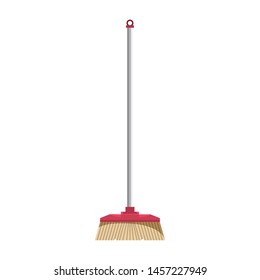 Cleaning broom isolated symbol cartoon vector illustration graphic design.