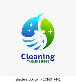 Cleaning broom logo design inspiration