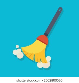 Vector e ilustración de escoba de limpieza