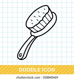 cleaning brush doodle