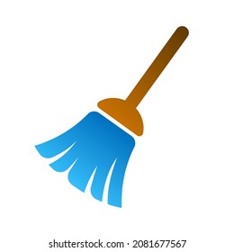 Cleaning brush feather duster vector illustration logo icon clipart