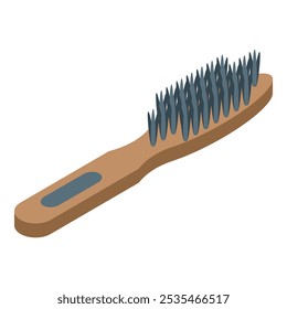 Reinigungsbürste mit harten Borsten zum Waschen und Waschen, isometrisches Symbol