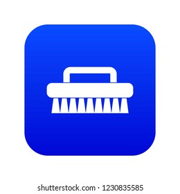 Cleaning brush icon digital blue for any design isolated on white vector illustration