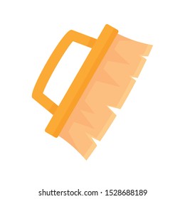 Cleaning brush icon. Flat illustration of cleaning brush vector icon for web design