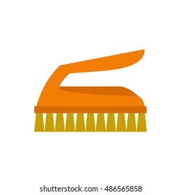 Cleaning brush icon in flat style isolated on white background. Clean symbol vector illustration