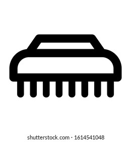 Cleaning brush icon isolated on white background, vector illustration
