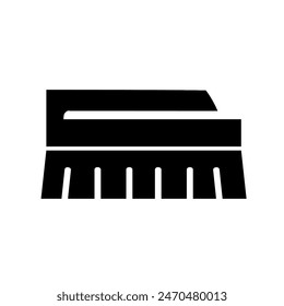 Cleaning brush icon isolated on white background.