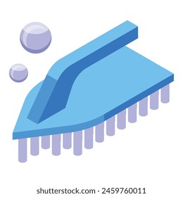 Cleaning brush icon isometric vector. Household tool. Washing scrubbing instrument