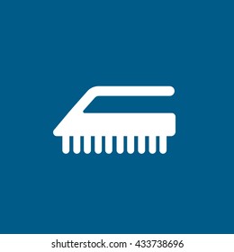 Cleaning Brush Icon On Blue Background
