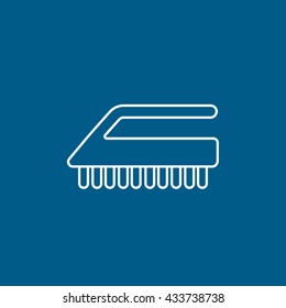 Cleaning Brush Icon On Blue Background