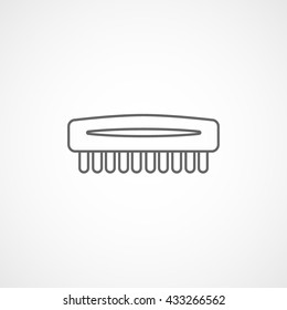 Cleaning Brush Icon On White Background