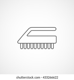 Cleaning Brush Icon On White Background