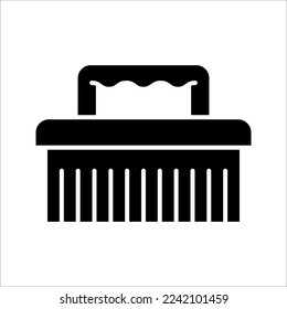 Cleaning Brush icon, out line vector icon Web icon simple thin line vector illustration on white background.