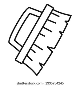 Cleaning brush icon. Outline cleaning brush vector icon for web design isolated on white background