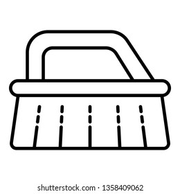 Cleaning brush icon. Outline cleaning brush vector icon for web design isolated on white background