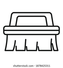 Cleaning brush icon. Outline cleaning brush vector icon for web design isolated on white background