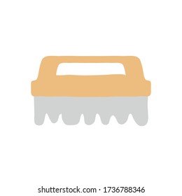 icono del pincel de limpieza sobre fondo blanco, estilo plano, ilustración vectorial
