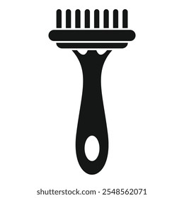 Cleaning brush icon in simple style isolated on white background