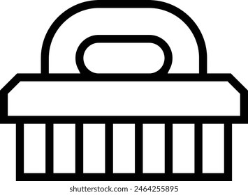 cleaning brush icon. Thin linear style design isolated on white background