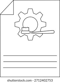Cleaning Brush Icon Vector Graphic Design Element