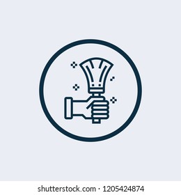 Cleaning brush icon. Vector illustration