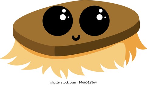 Pincel de limpieza, ilustración, vector sobre fondo blanco.