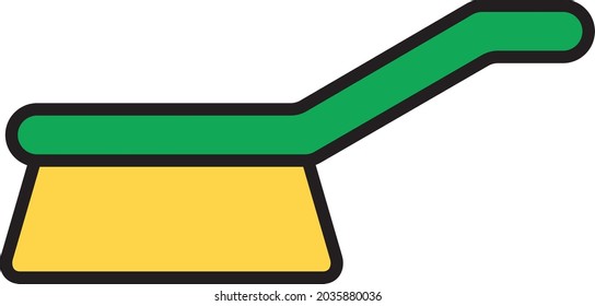 Pincel de limpieza, ilustración, vector, sobre un fondo blanco.