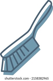 Cleaning brush, illustration, vector on a white background.